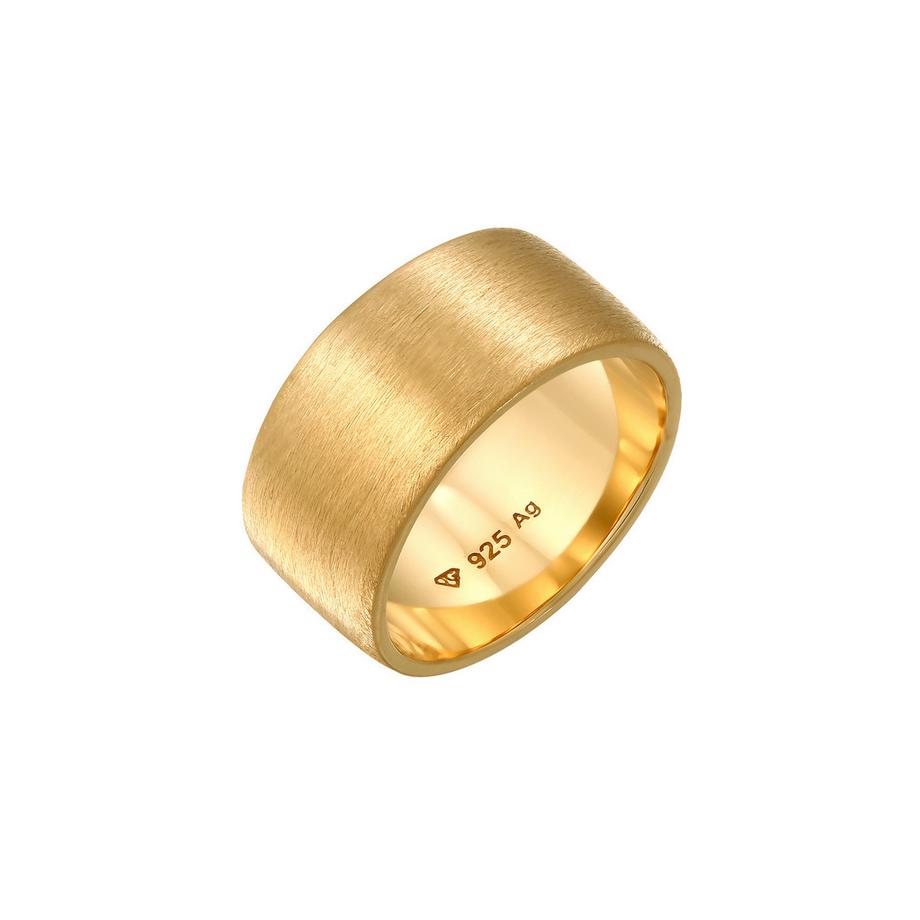 Bague Femmes Bande Large Mat Brossé Basique