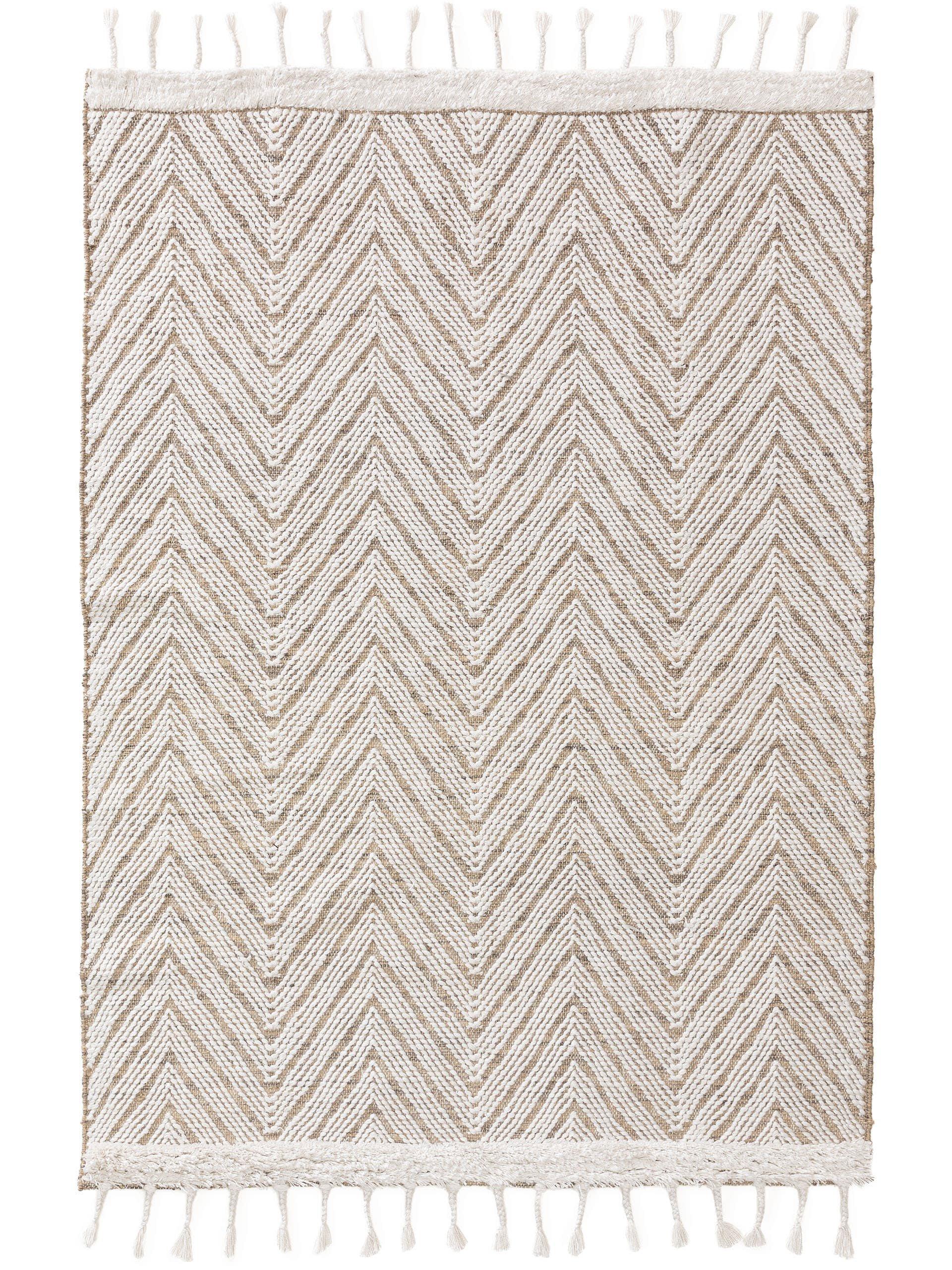 Benuta Tapis de laine Gizmo Crème  