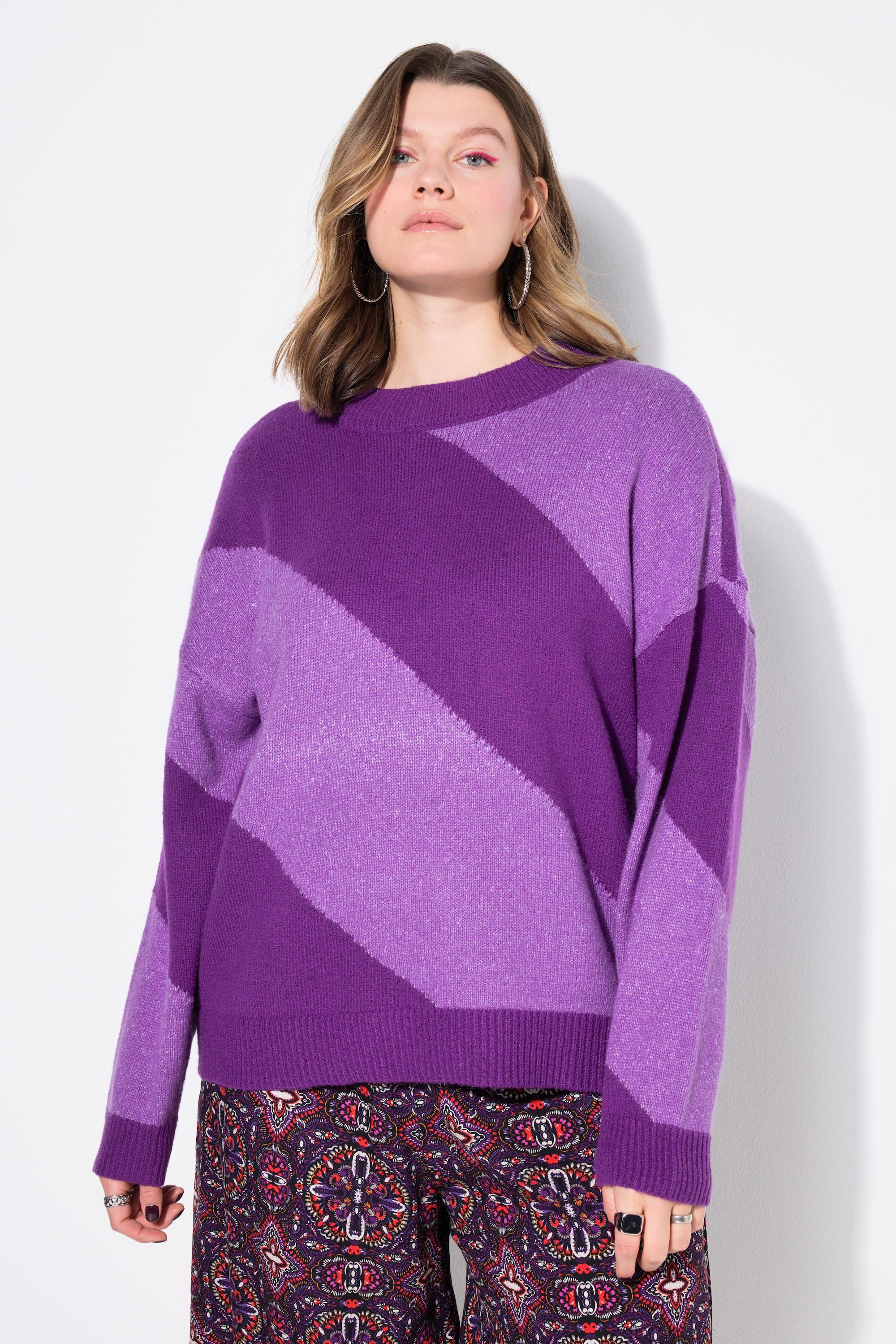 Studio Untold  Pull oversize, larges rayures en diagonale 