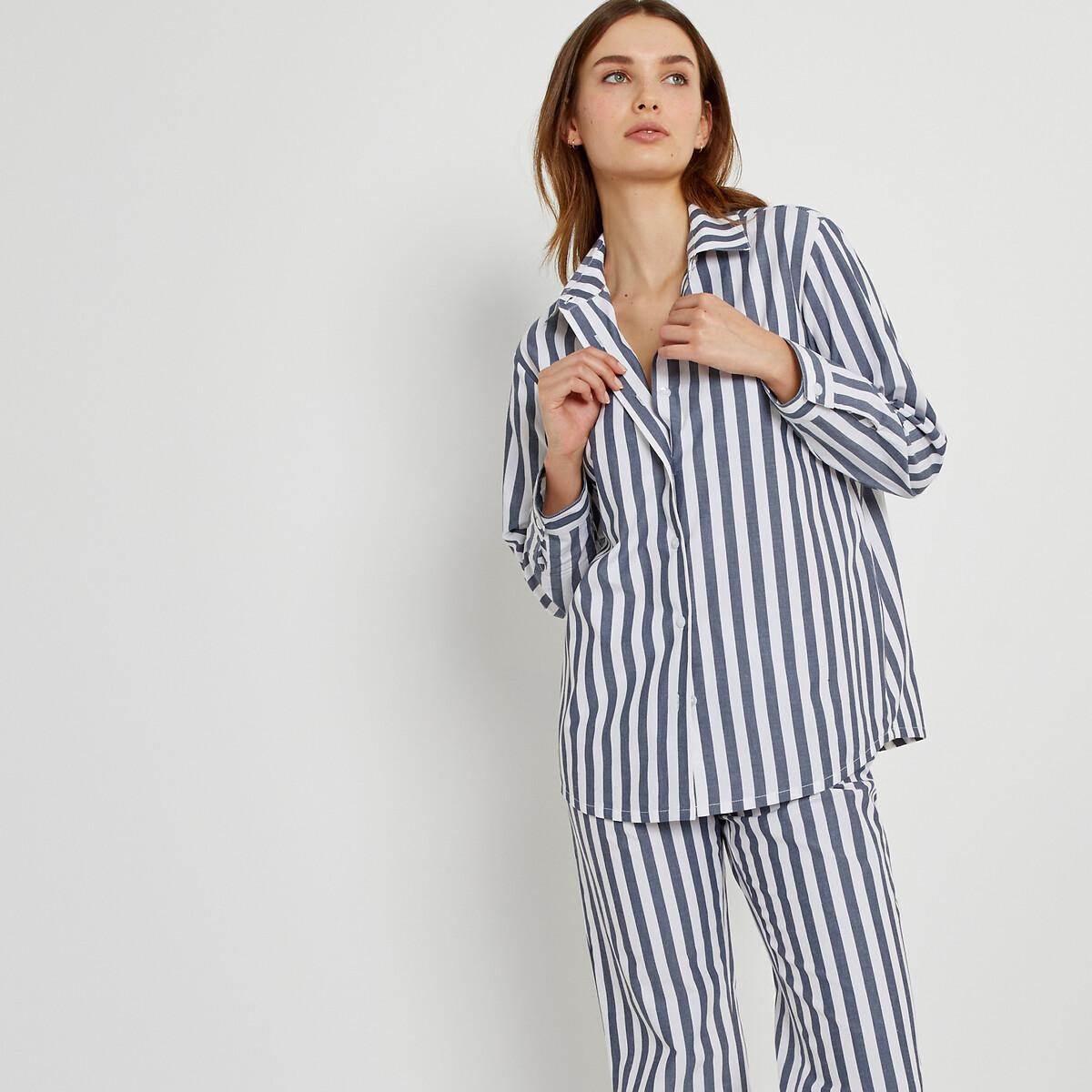 La Redoute Collections  Pyjama aus gestreifter Popeline 