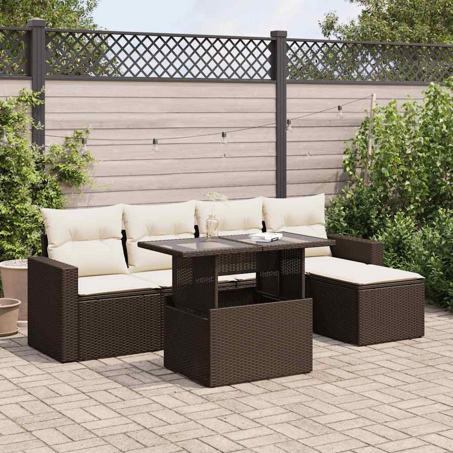 VidaXL set di divani da giardino Polirattan  