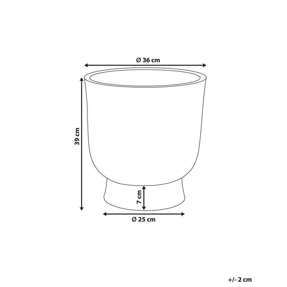 Beliani Vaso per piante en Fibra d'argilla Classico GINKGO  