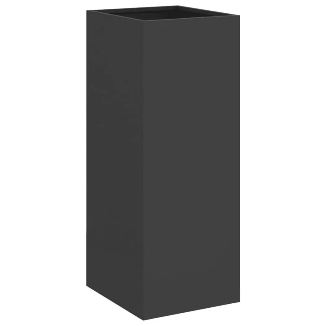 Fioriera Nera 32x29x75 Cm In Acciaio - Vidaxl