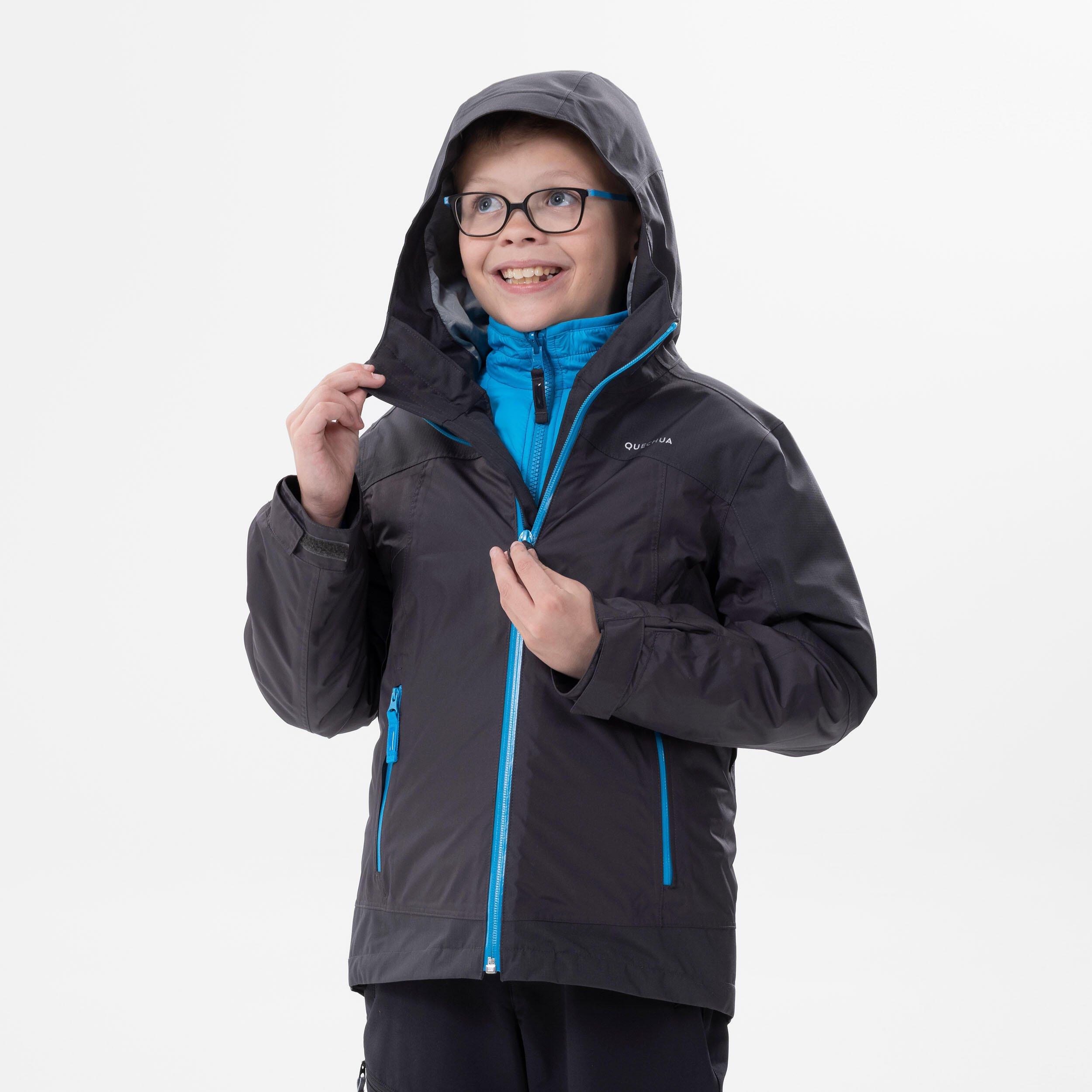 Image of 3-in-1-jacke - Sh500 3in1 Unisex Taubengrau 123-130CM