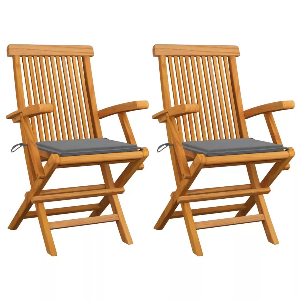 VidaXL - sedia da giardino Teak riciclato, One Size, Grigio