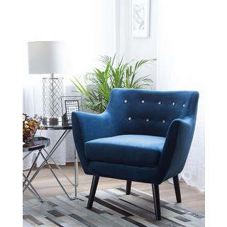 Beliani Fauteuil en Velours Glamour DRAMMEN  