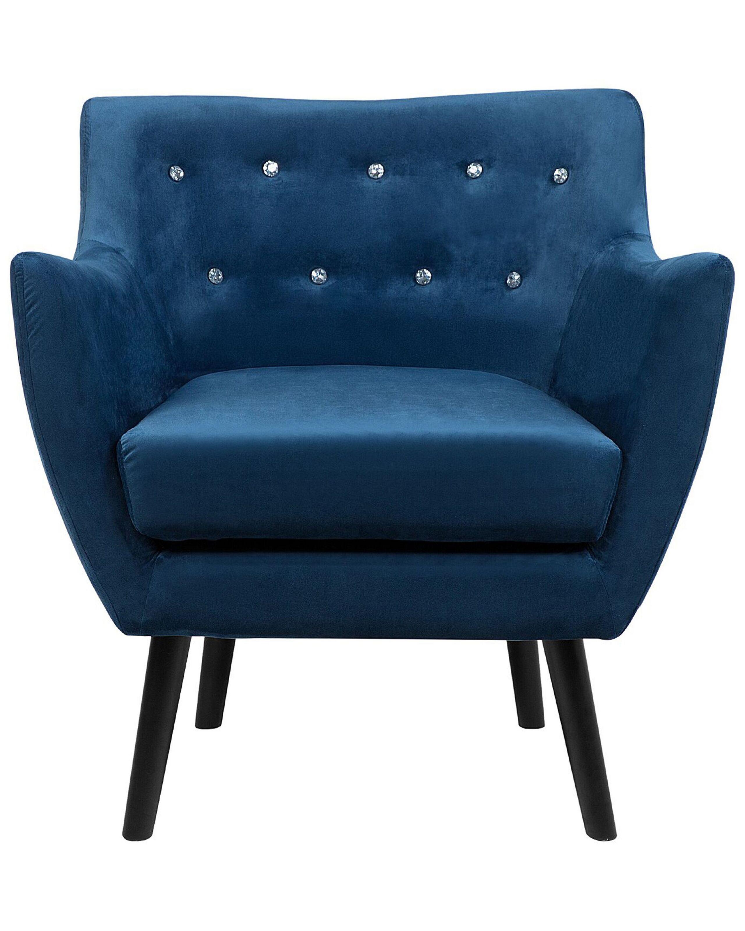 Beliani Fauteuil en Velours Glamour DRAMMEN  