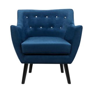 Beliani Fauteuil en Velours Glamour DRAMMEN  