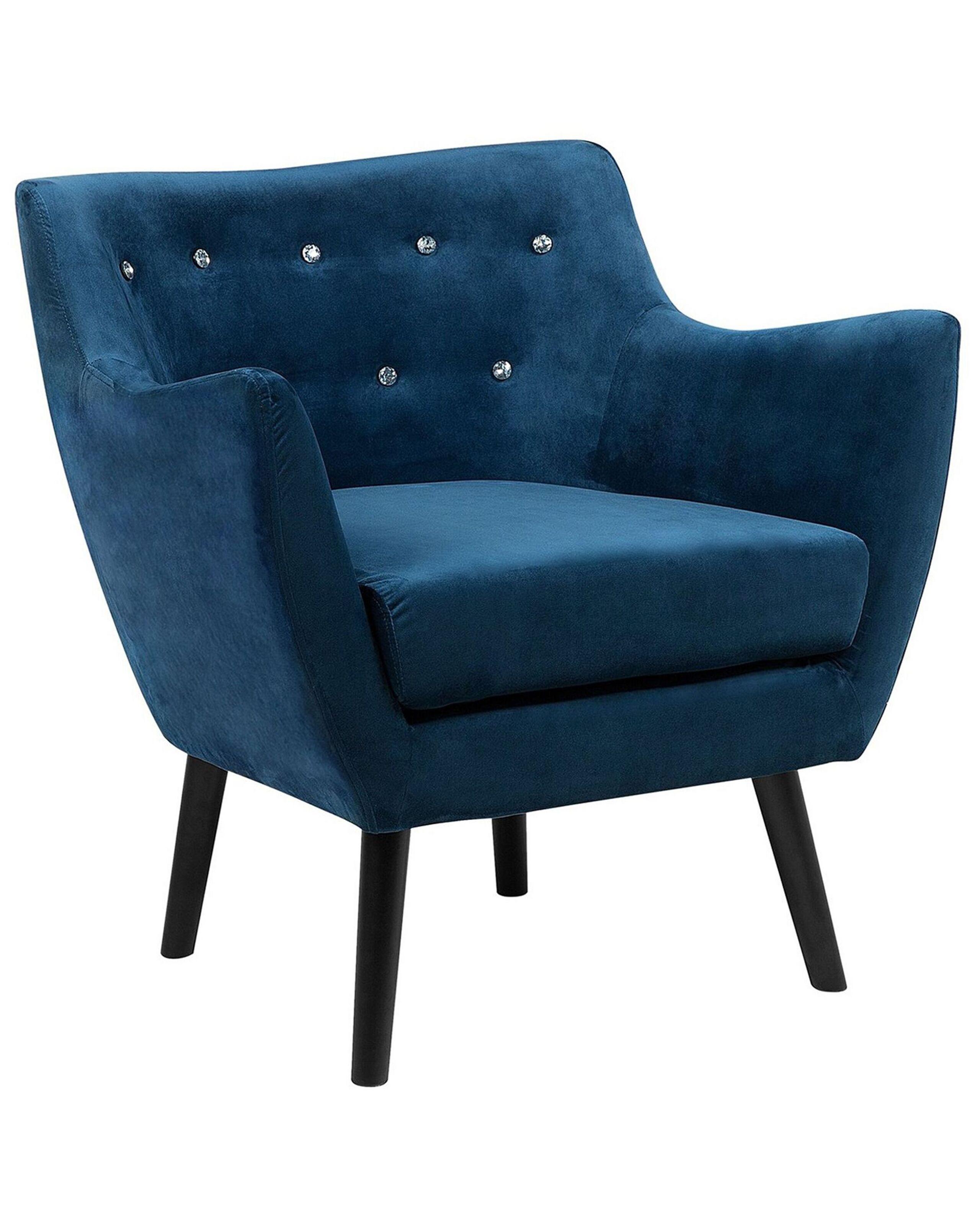 Beliani Fauteuil en Velours Glamour DRAMMEN  