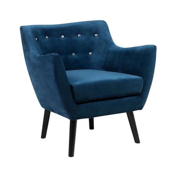 Fauteuil en Velours Glamour DRAMMEN