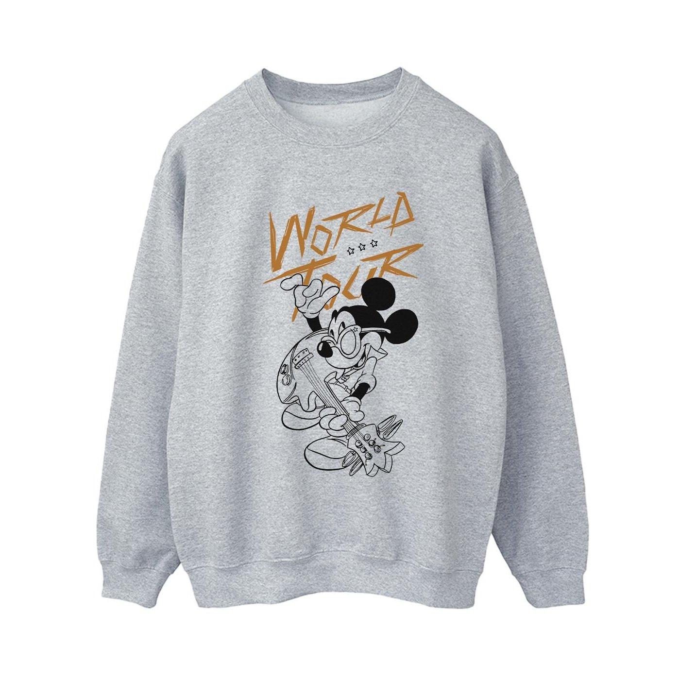 Image of Mickey Mouse World Tour Line Sweatshirt Damen Grau M