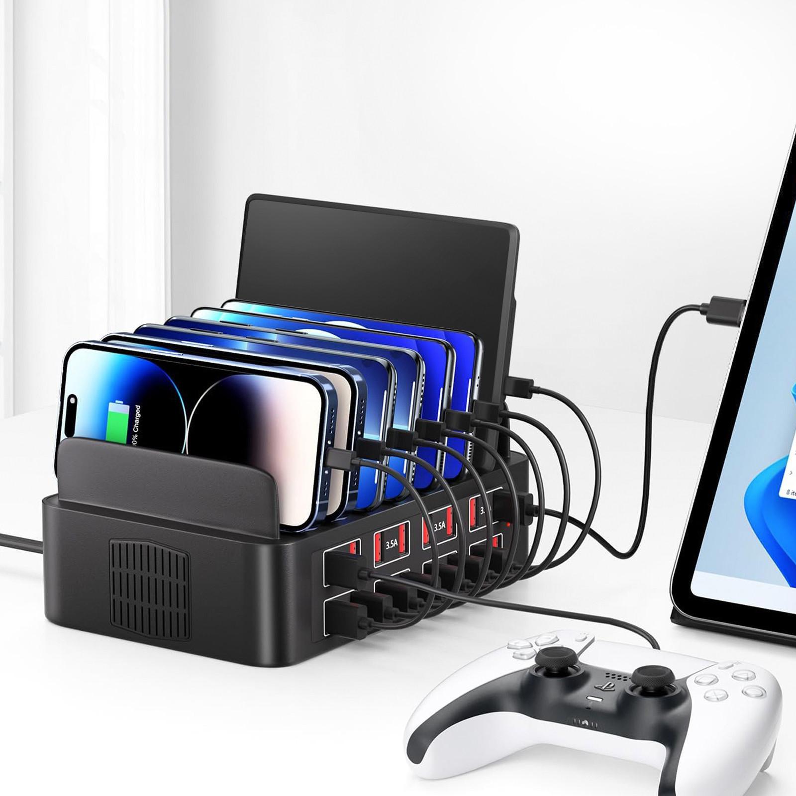 Avizar  Ladestation 150W 16 USB Schwarz 