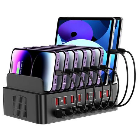 Avizar  Ladestation 150W 16 USB Schwarz 