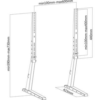 My Wall  myWall TV-Standfuss-Set, 94 - 178 cm (37 - 70), bis 35kg, beliebige Breite, Kabelmanagement 