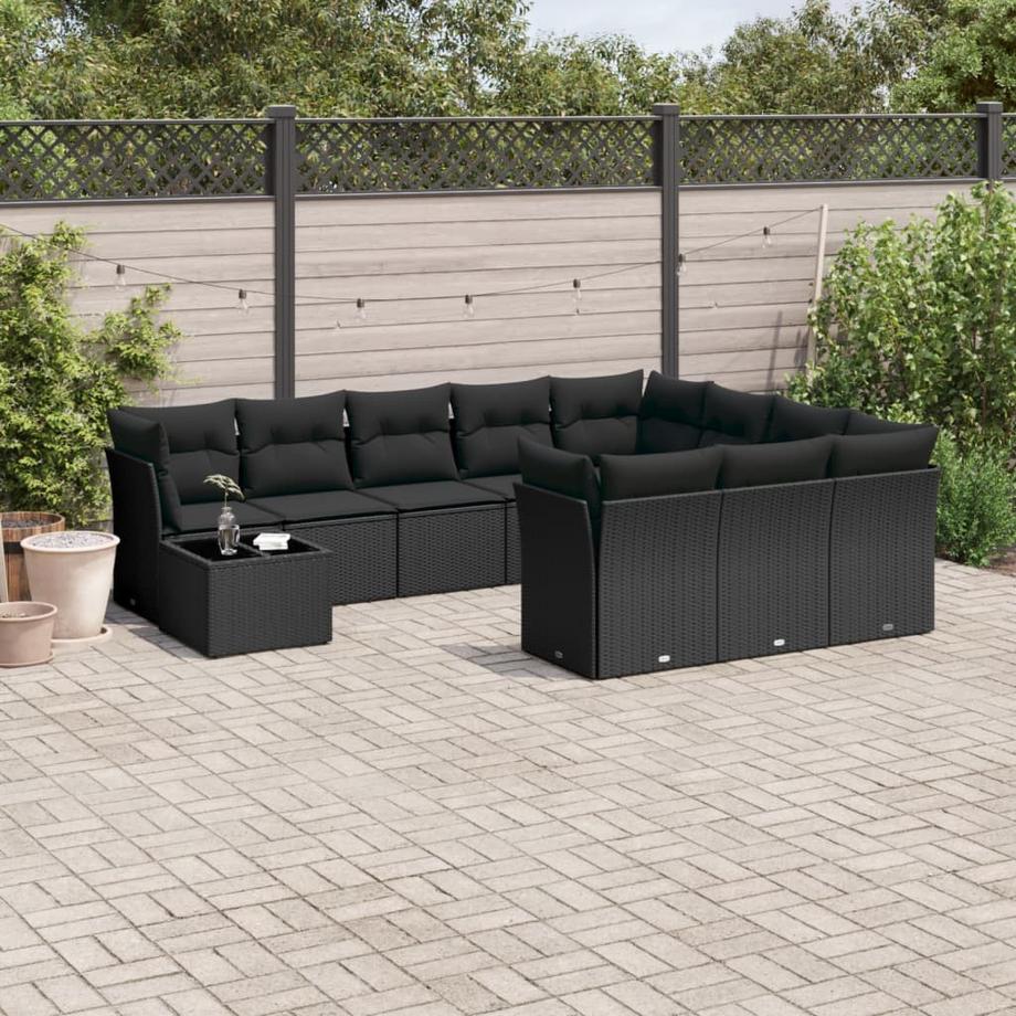 VidaXL Ensemble de canapés de jardin rotin synthétique  