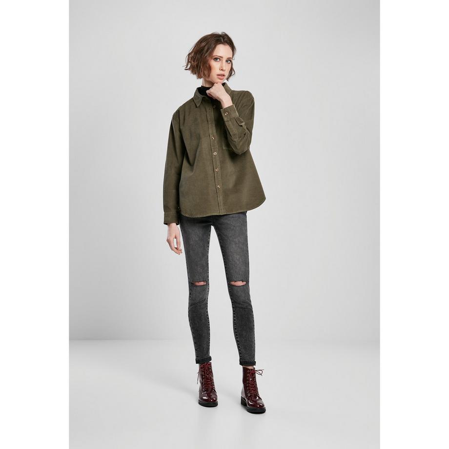 URBAN CLASSICS Camicia Oversize in Velluto a Coste  