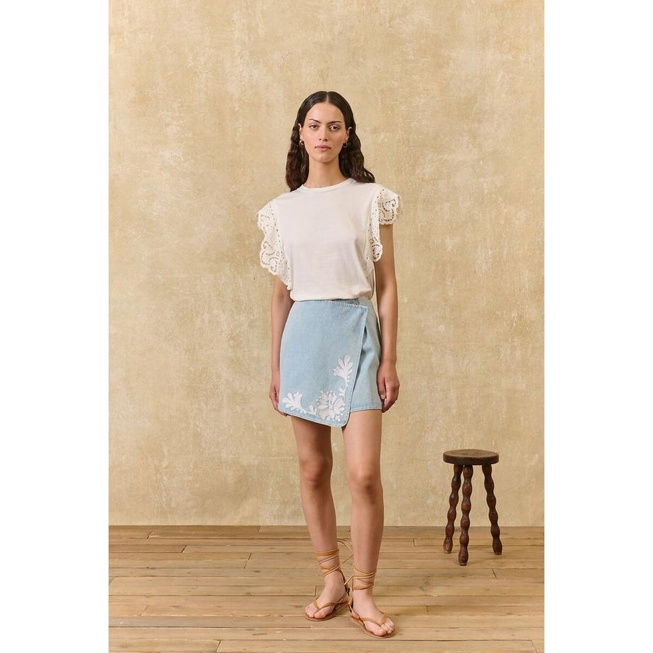 Louise-Misha T-shirt Manches Courtes Brodé  
