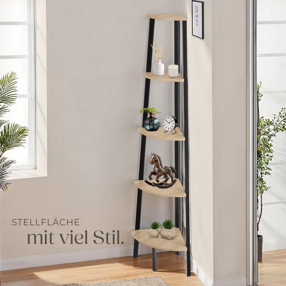 Tectake Étagère d'angle PORTLAND style industriel  