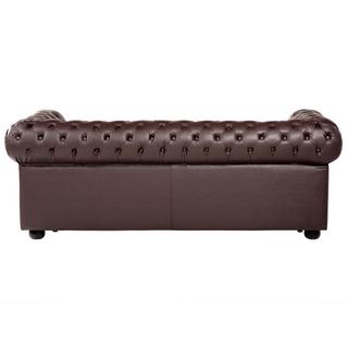 Beliani Canapé 3 places en Cuir Glamour CHESTERFIELD  