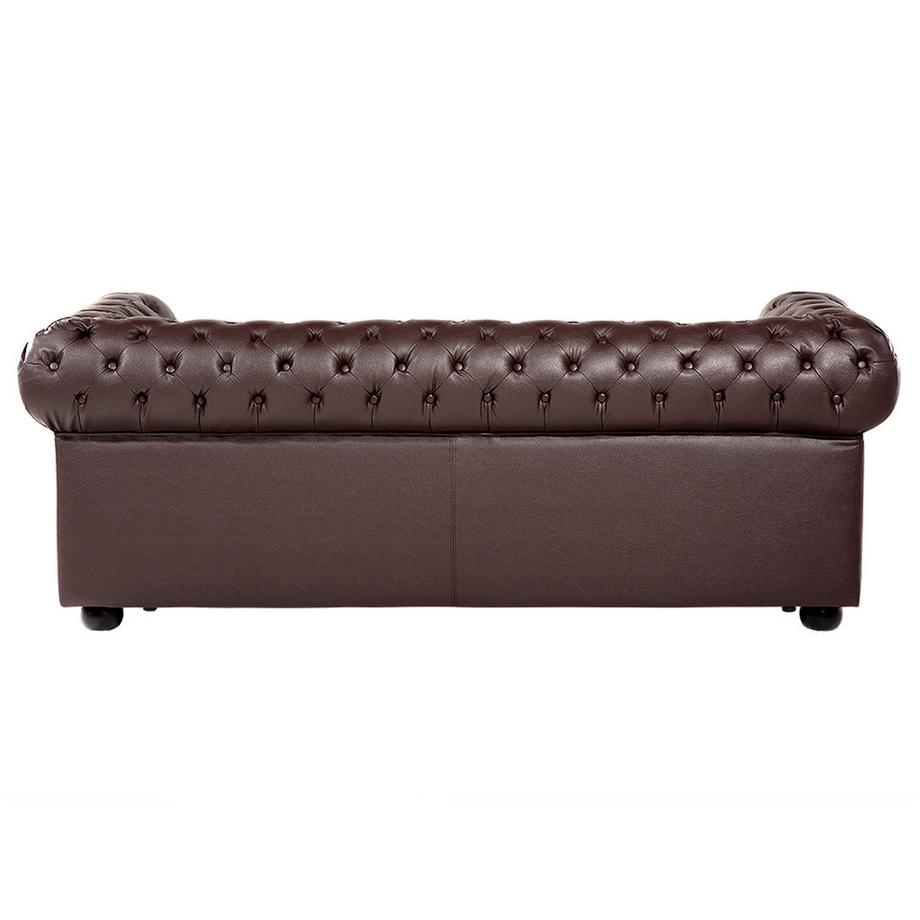 Beliani 3 Sitzer Sofa aus Echtleder  CHESTERFIELD  
