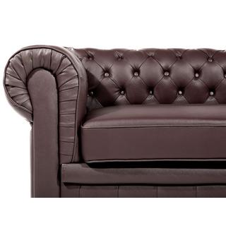 Beliani Canapé 3 places en Cuir Glamour CHESTERFIELD  