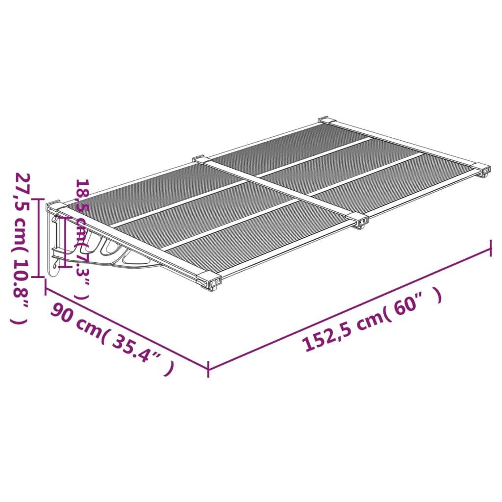 VidaXL Auvent de porte polycarbonate  