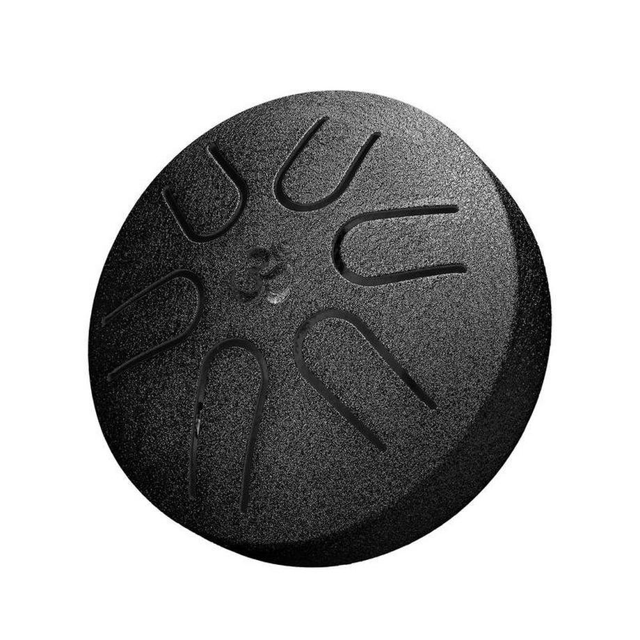 eStore  Mini tambour / Tongue Drum en Acier - 6 Tons - Noir 
