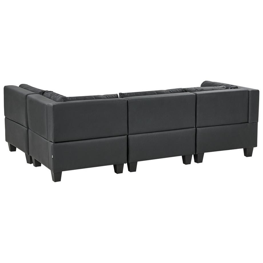 Beliani Ecksofa aus Kunstleder  UNSTAD  