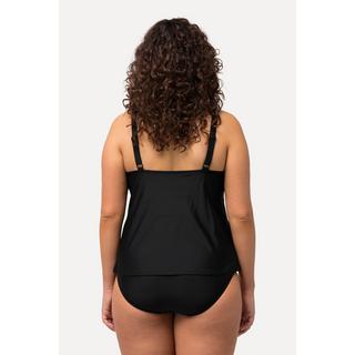 Ulla Popken  Tankini con arricciatura, passamano, coppe morbide e materiale riciclato 