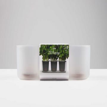 Till Planter, pot à plantes transparent, lot de 3 avec auto-arrosage