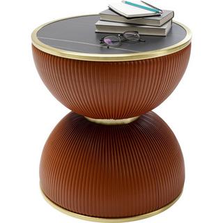KARE Design Table d&#039;appoint Endless Vegas orange ronde 47  