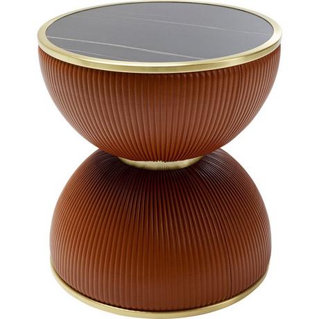 KARE Design Table d&#039;appoint Endless Vegas orange ronde 47  