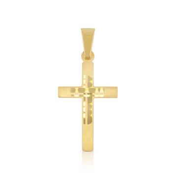 Anhänger Kreuz Gelbgold 750, 25x12mm
