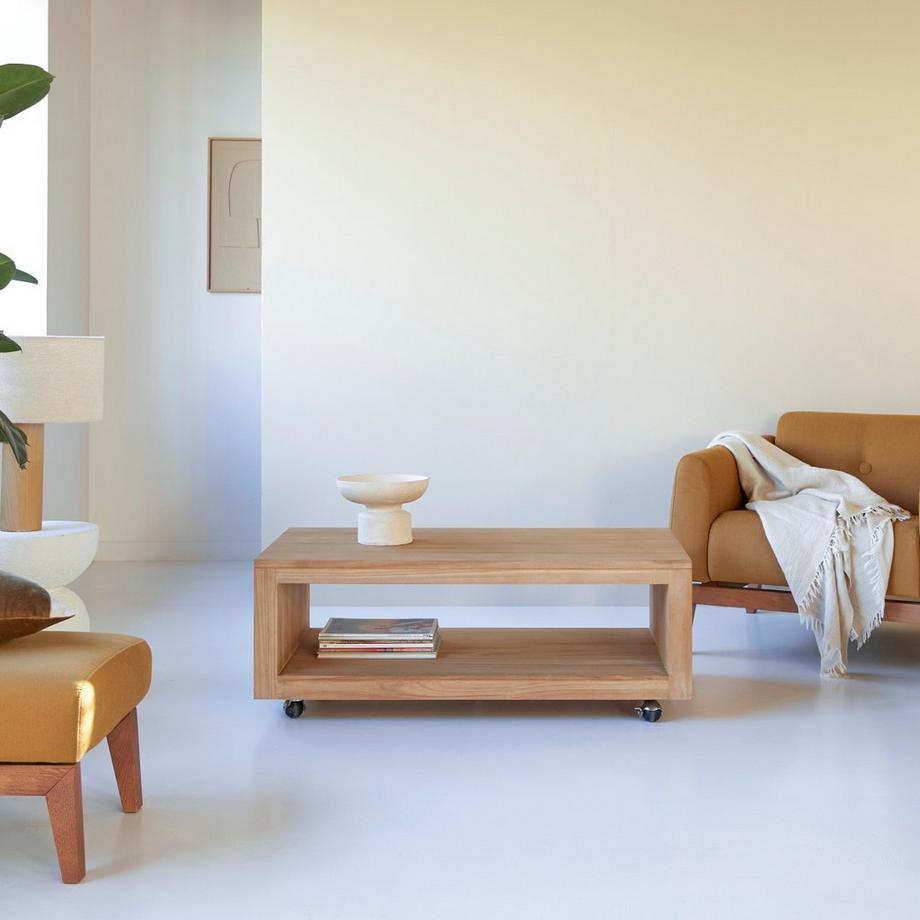 Tikamoon Tavolino rettangolare in teak massello Anoa  