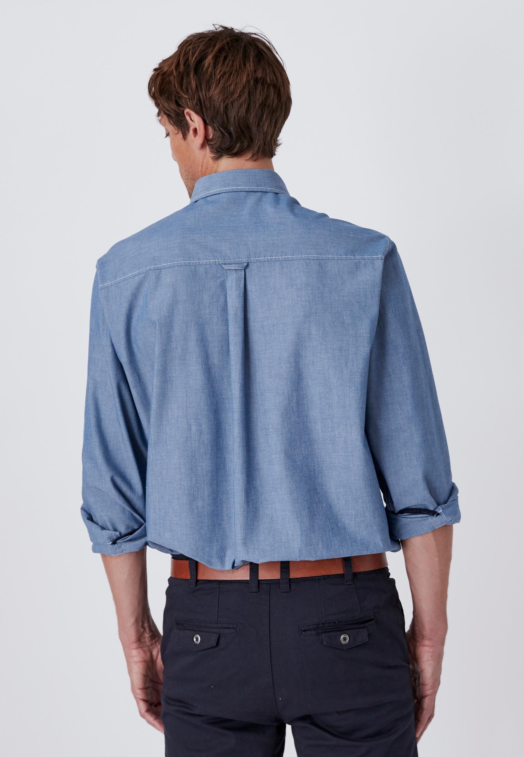 Damart  Hemd aus Chambray-Gewebe. 