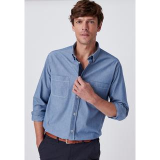 Damart  Chemise tissu chambray pur coton. 