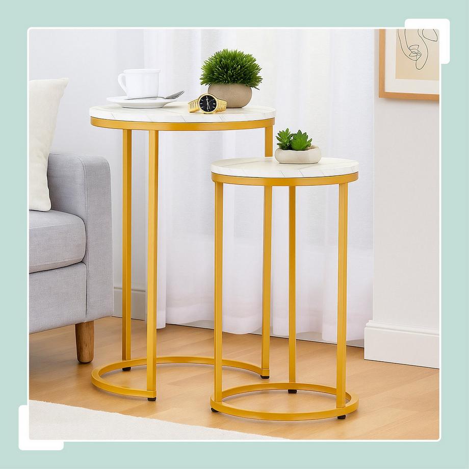 Northix Set di 2 tavolini impilabili  