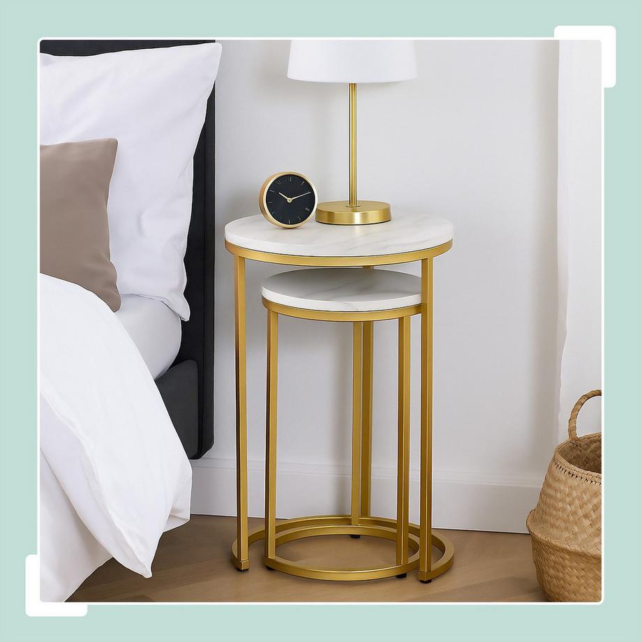 Northix Set di 2 tavolini impilabili  