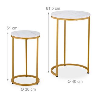 Northix Ensemble de 2 tables gigognes  