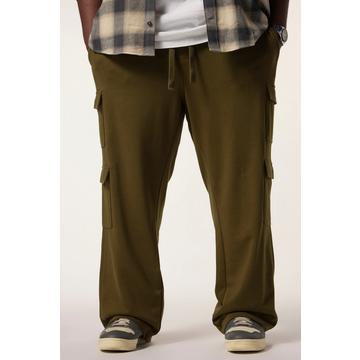 Pantaloni cargo in felpa dal taglio ampio con cintura elastica e tasche cargo