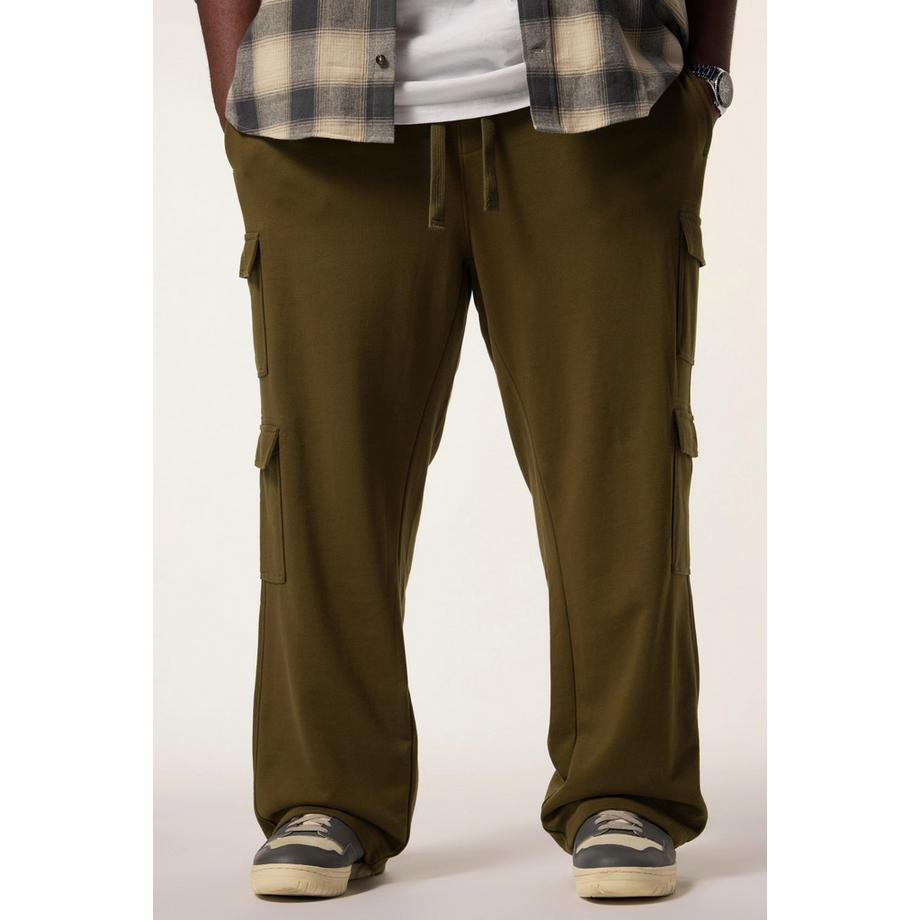 Sthuge Pantaloni cargo in felpa Baggy Fit Vita elasticizzata Tasche cargo  