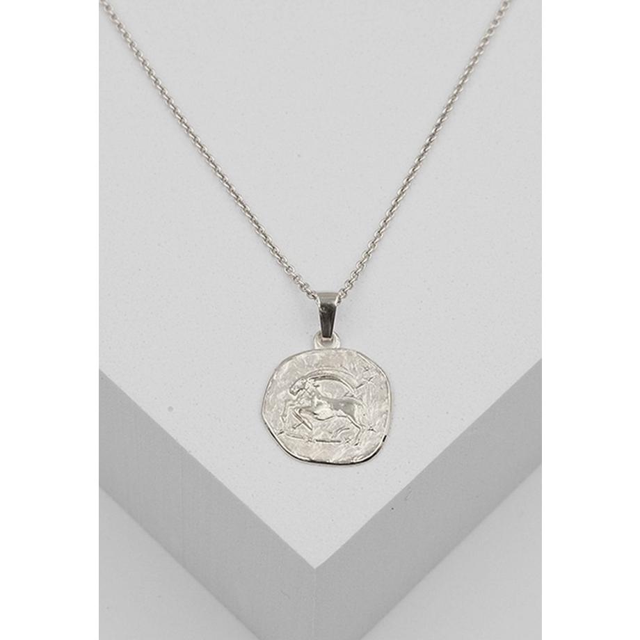 MUAU Schmuck  Anhänger Sternzeichen Steinbock Weissgold 750, 16x22mm 