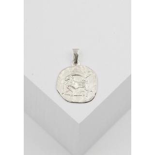 MUAU Schmuck  Pendentif signe du zodiaque capricorne or blanc 750, 16x22mm 