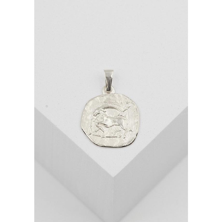 MUAU Schmuck  Anhänger Sternzeichen Steinbock Weissgold 750, 16x22mm 