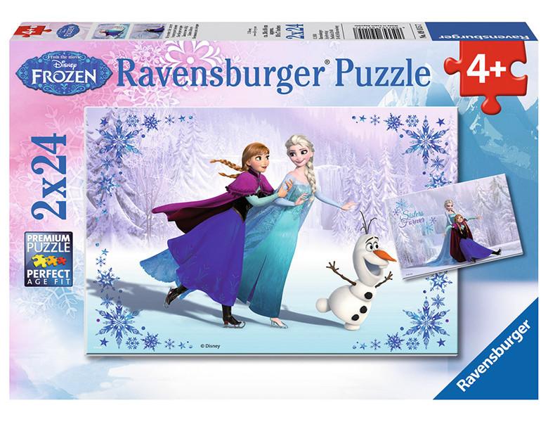 Ravensburger  Ravensburger puzzel Disney Frozen Zussen voor altijd - 2x 24 stukjes 