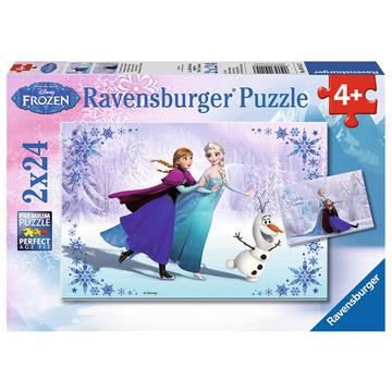 Ravensburger puzzel Disney Frozen Zussen voor altijd - 2x 24 stukjes