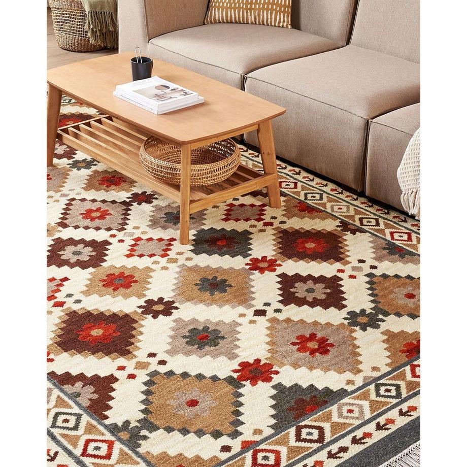 Beliani Tapis en Laine  GHUKASAVAN  