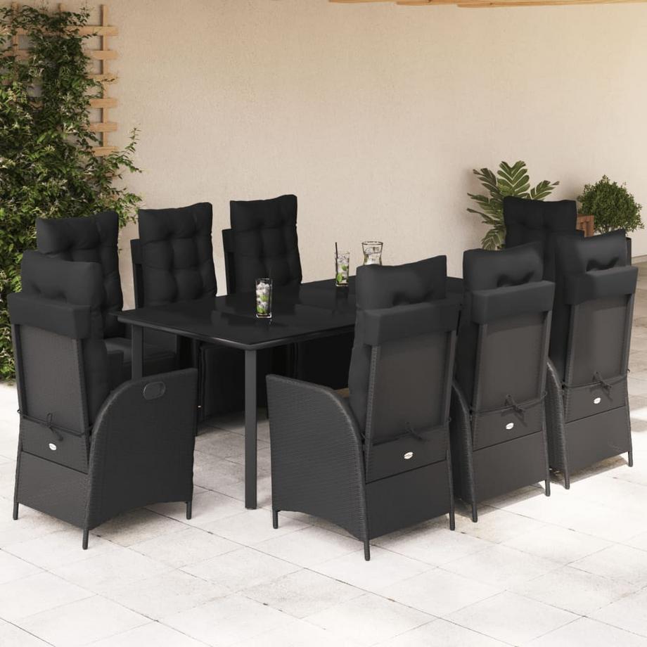 VidaXL Ensemble à manger de jardin rotin synthétique  