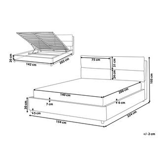 Beliani Letto con rete a doghe en Velluto Moderno BATILLY  