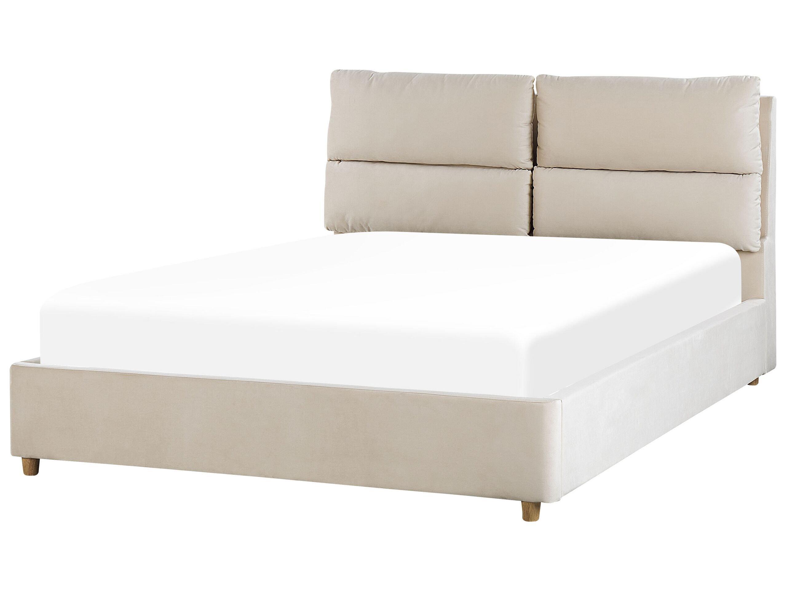 Beliani Bett mit Lattenrost aus Samtstoff Modern BATILLY  